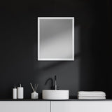 Bristol White 20x24 Faux Wood Frame Bathroom Vanity Mirror from Mercana - Luna Furniture