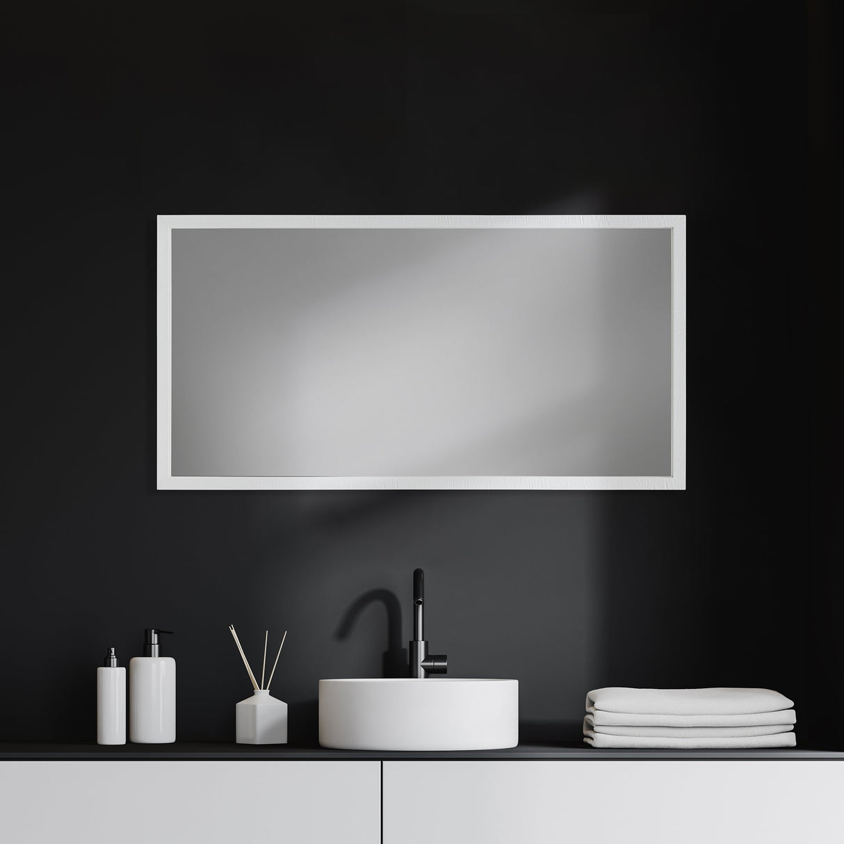 Bristol White Plain 3Mil Mirror 20 x 40 from Mercana - Luna Furniture