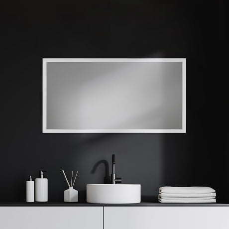 Bristol White Plain 3Mil Mirror 20 x 40 from Mercana - Luna Furniture