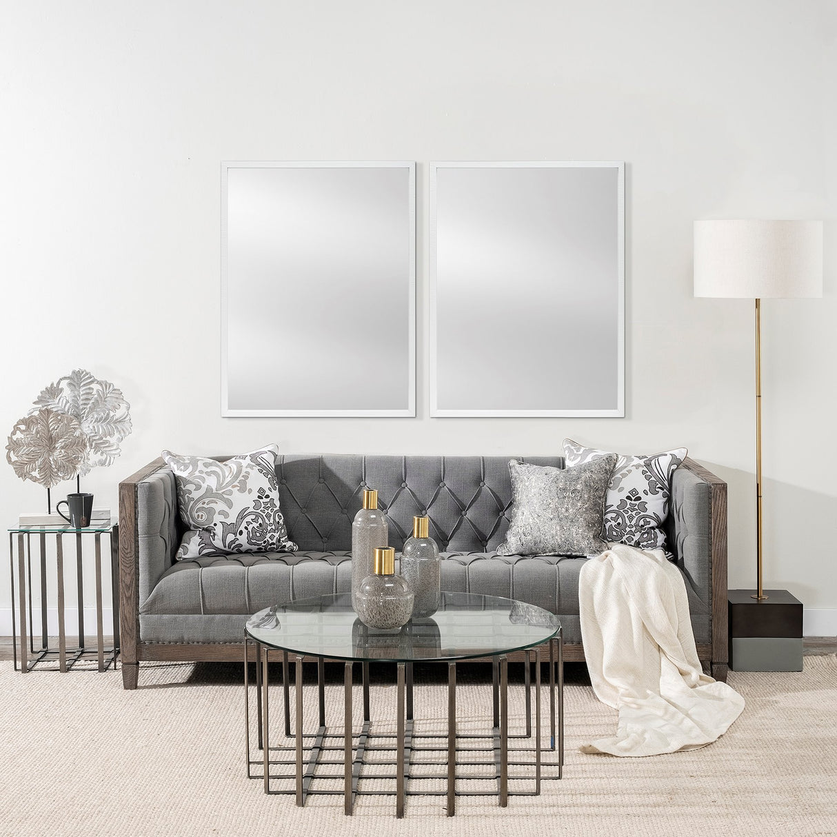 Bristol White Plain 3Mil Mirror 30 x 40 from Mercana - Luna Furniture