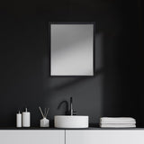 Bristol Espresso 20x24 Faux Wood Frame Bathroom Vanity Mirror from Mercana - Luna Furniture