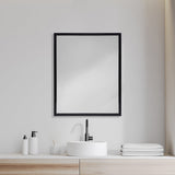 Bristol Espresso 24x30 Faux Wood Frame Bathroom Vanity Mirror from Mercana - Luna Furniture