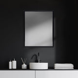 Bristol Espresso 24x30 Faux Wood Frame Bathroom Vanity Mirror from Mercana - Luna Furniture