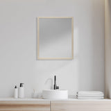 Bristol Tan 20x24 Faux Wood Frame Bathroom Vanity Mirror from Mercana - Luna Furniture