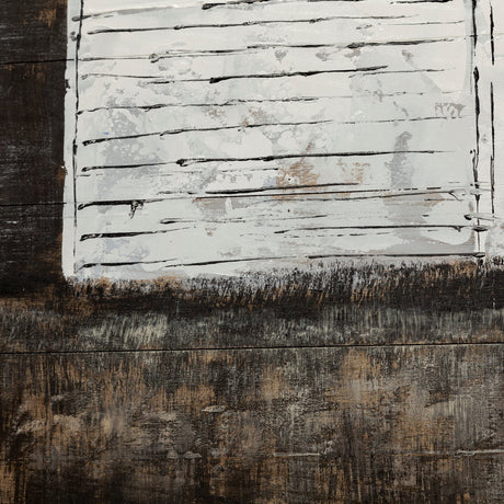 Sawmill Creek 42x62 Farmhouse White Barn Original Hand Painted on Wood Oil Painting from Mercana - Luna Furniture