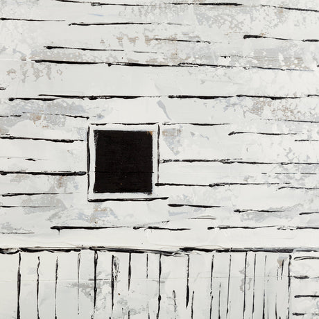 Sawmill Creek 42x62 Farmhouse White Barn Original Hand Painted on Wood Oil Painting from Mercana - Luna Furniture