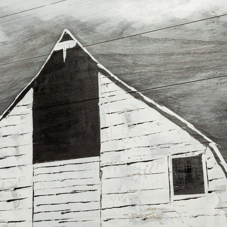 Sawmill Creek 42x62 Farmhouse White Barn Original Hand Painted on Wood Oil Painting from Mercana - Luna Furniture