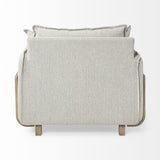 Roy II Frost Gray Upholstered and Brown Wood Frame Arm Chair from Mercana - Luna Furniture