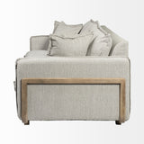 Roy I 84" Frost Gray Upholstered Three Seater Sofa from Mercana - Luna Furniture