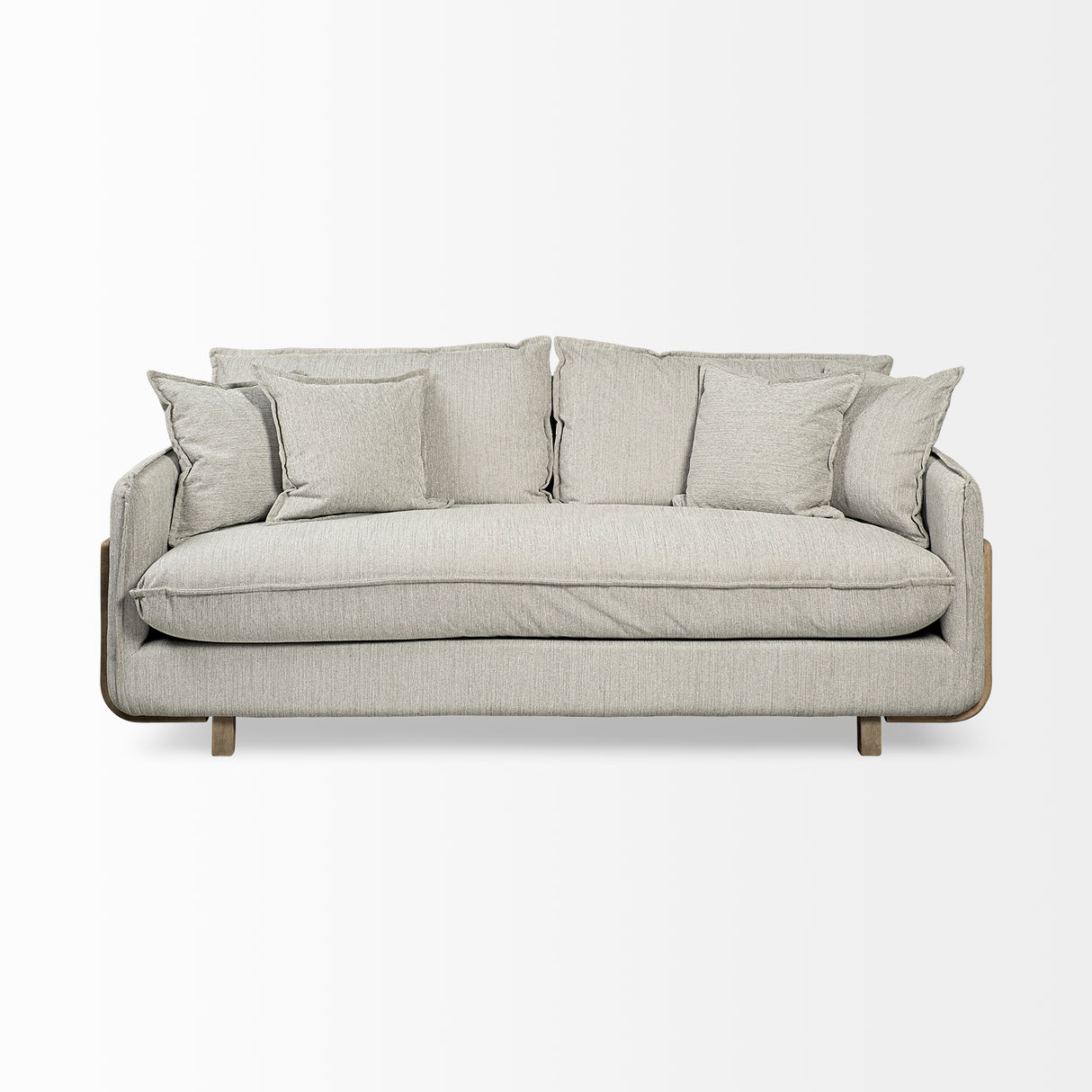 Roy I 84" Frost Gray Upholstered Three Seater Sofa from Mercana - Luna Furniture