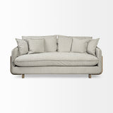 Roy I 84" Frost Gray Upholstered Three Seater Sofa from Mercana - Luna Furniture