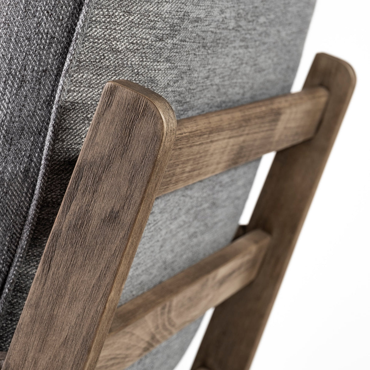 Olympus V Castlerock Grey Fabric Wrapped Brown Wooden Frame Accent Chair from Mercana - Luna Furniture