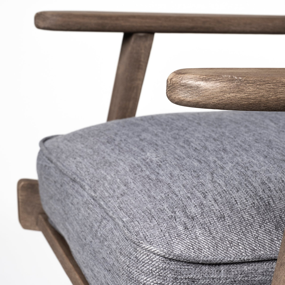 Olympus V Castlerock Grey Fabric Wrapped Brown Wooden Frame Accent Chair from Mercana - Luna Furniture