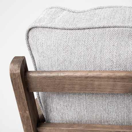 Olympus VI Frost Grey Fabric Wrapped Wooden Frame Accent Chair from Mercana - Luna Furniture
