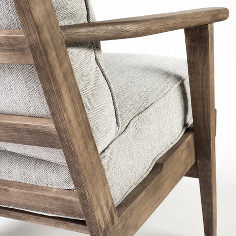 Olympus VI Frost Grey Fabric Wrapped Wooden Frame Accent Chair from Mercana - Luna Furniture