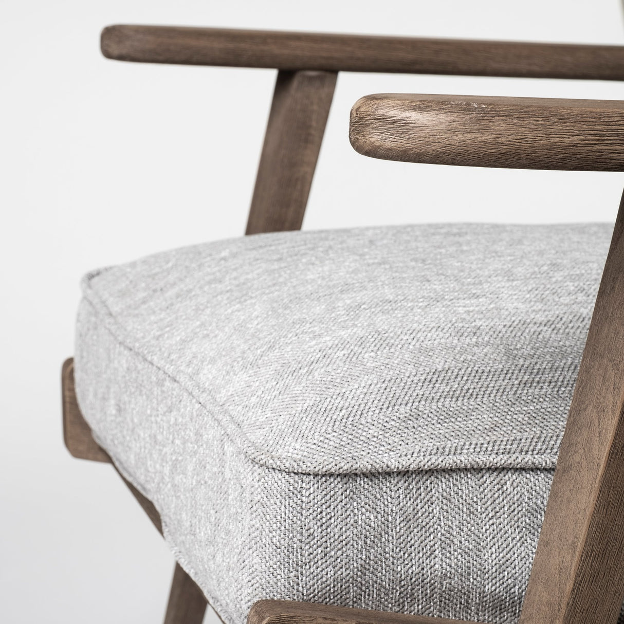 Olympus VI Frost Grey Fabric Wrapped Wooden Frame Accent Chair from Mercana - Luna Furniture