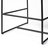 Stamford 36" Total Height Black Leather Seat w/ Wood Back, Metal Frame Counter Stool from Mercana - Luna Furniture