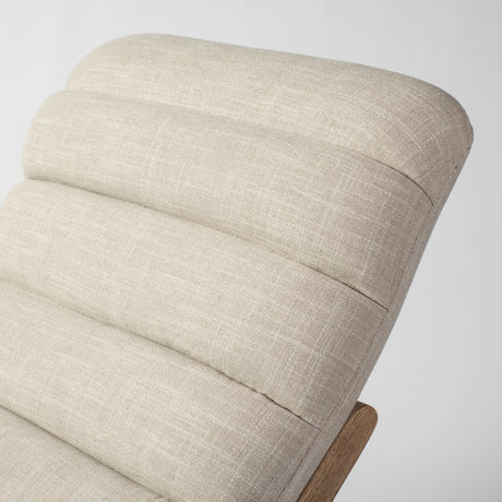 Pierre Beige Fabric Upholstered Armless Chaise Lounge Chair from Mercana - Luna Furniture