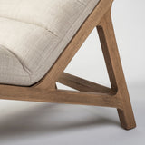 Pierre Beige Fabric Upholstered Armless Chaise Lounge Chair from Mercana - Luna Furniture