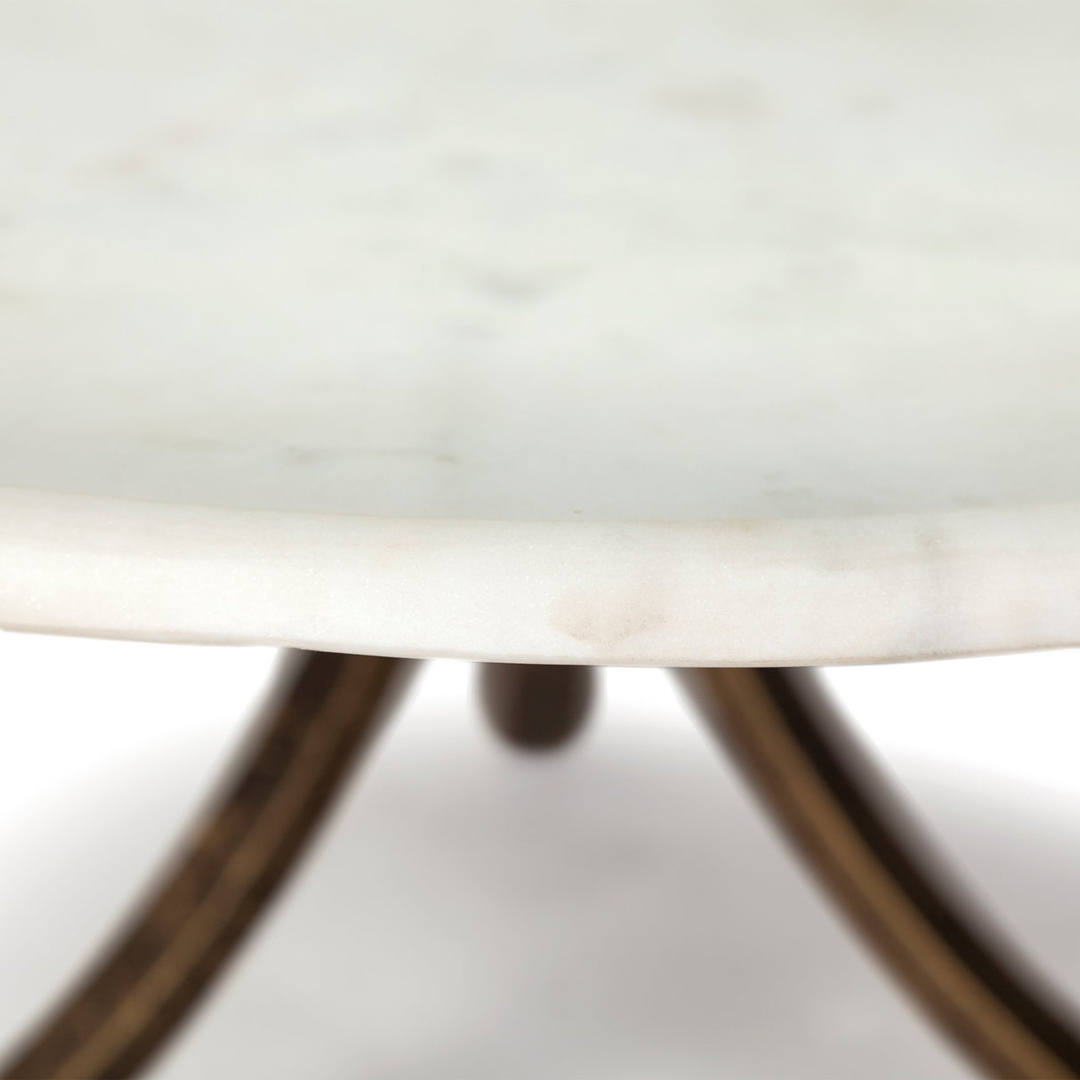 Reinhardt 36" Round Glass Top Marble Shelf Gold Metal Base Coffee Table from Mercana - Luna Furniture