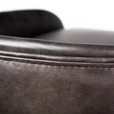 Hollyfield II Black Leather Seat Gold Metal Base Bar Stool from Mercana - Luna Furniture