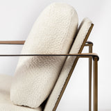 Watson Cream Fabric Wrap Gold Metal Frame Accent Chair from Mercana - Luna Furniture