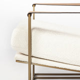 Watson Cream Fabric Wrap Gold Metal Frame Accent Chair from Mercana - Luna Furniture