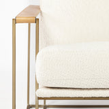Watson Cream Fabric Wrap Gold Metal Frame Accent Chair from Mercana - Luna Furniture