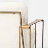 Watson Cream Fabric Wrap Gold Metal Frame Accent Chair from Mercana - Luna Furniture