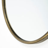 Sylvia I 24L x 35H Oval Gold Metal Frame Wall Mirror from Mercana - Luna Furniture