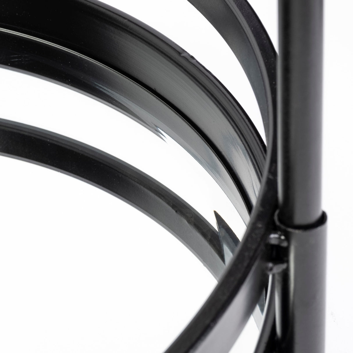 Ada Round Shape Black Metal Frame Two-Tier w/Glass Shelf Bar Cart from Mercana - Luna Furniture