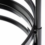 Ada Round Shape Black Metal Frame Two-Tier w/Glass Shelf Bar Cart from Mercana - Luna Furniture