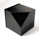 Ralph II Black Metal Cube Table Clock from Mercana - Luna Furniture