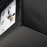 Ralph II Black Metal Cube Table Clock from Mercana - Luna Furniture