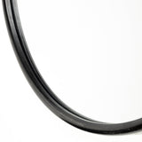 Sylvia II 24"x35" Oval Black Metal Frame Mirror from Mercana - Luna Furniture