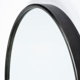 Agatha 28.0L x 2.0W x 70.0H Rounded Arch Black Metal Frame Full Length Mirror from Mercana - Luna Furniture