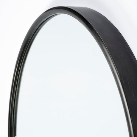 Agatha 28.0L x 2.0W x 70.0H Rounded Arch Black Metal Frame Full Length Mirror from Mercana - Luna Furniture