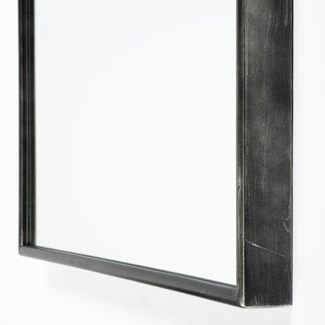 Agatha 28.0L x 2.0W x 70.0H Rounded Arch Black Metal Frame Full Length Mirror from Mercana - Luna Furniture
