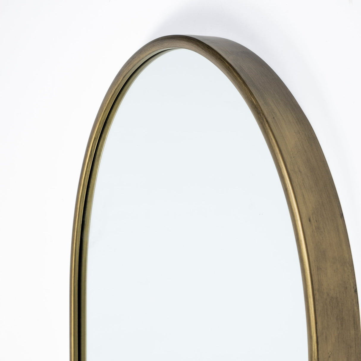 Agatha 28.0L x 2.0W x 70.0H Rounded Arch Gold Metal Frame Full Length Mirror from Mercana - Luna Furniture