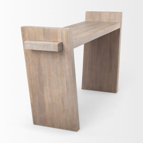 Elaine III 60L x 16W Brown Wood Angled Leg Console Table from Mercana - Luna Furniture