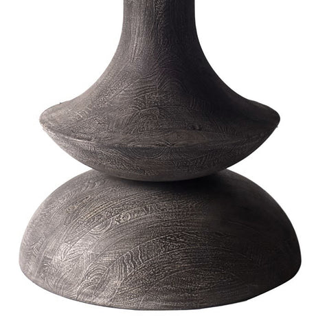 Crossman III 60L x 60W x 30H Dark Brown/Gray Solid Wood Base W/ Round Glass Top Dining Table from Mercana - Luna Furniture