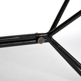 Papillion II 80x40 Rectangular Blonde Live Edge Sold Wood Top Black Metal Base Dining Table from Mercana - Luna Furniture