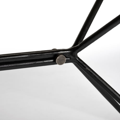 Papillion II 80x40 Rectangular Blonde Live Edge Sold Wood Top Black Metal Base Dining Table from Mercana - Luna Furniture