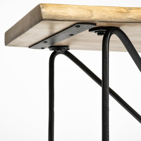 Papillion I 66L x 16W Blonde Wood and Iron Console Table from Mercana - Luna Furniture