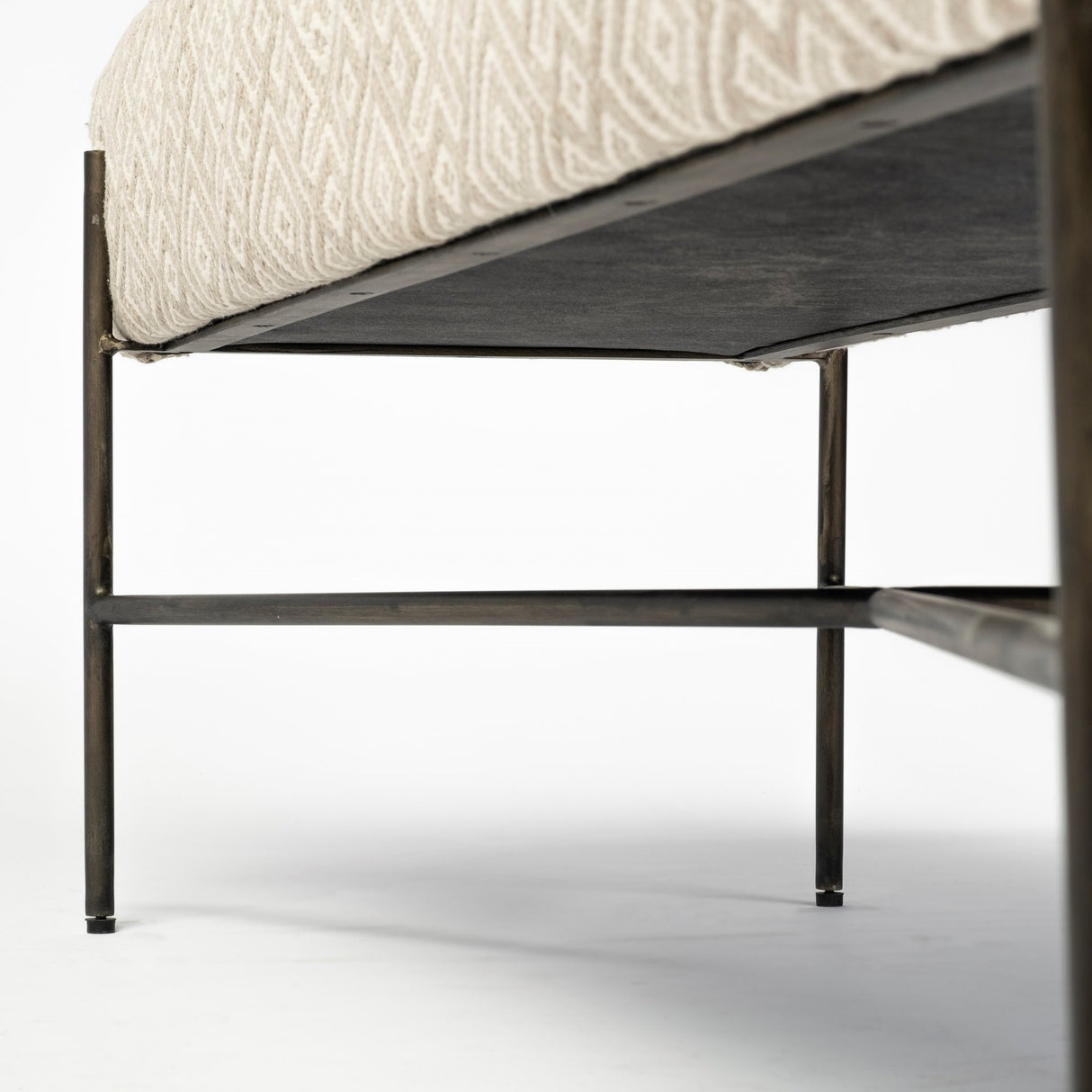 Avery II 55L x 17W Off White Upholstered Seat With Metal Base Accent Bench from Mercana - Luna Furniture