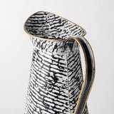 Colette Small Black/White Patterned Vase from Mercana - Luna Furniture
