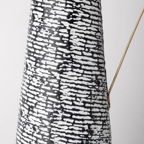 Colette Large Black/White Patterned Vase from Mercana - Luna Furniture