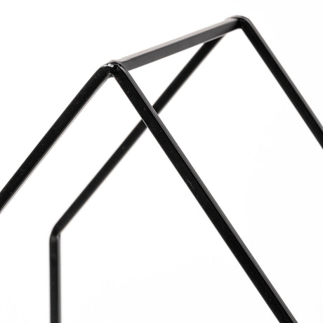 Leopold Set of Two Black Metal Wooden Base Table Candle Holders from Mercana - Luna Furniture
