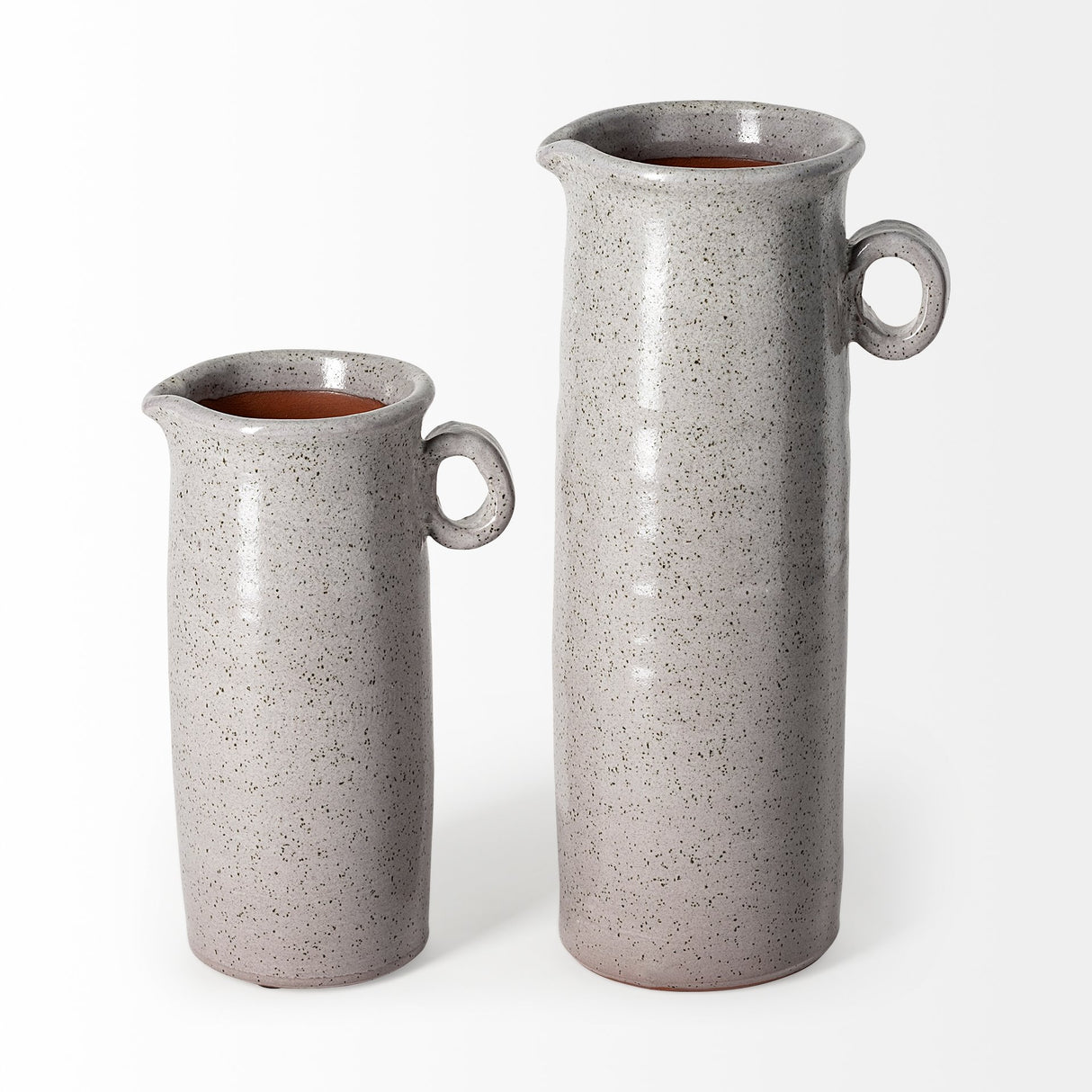 Frieda Large Freckled Gray Ceramic Jug from Mercana - Luna Furniture