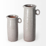 Frieda Large Freckled Gray Ceramic Jug from Mercana - Luna Furniture